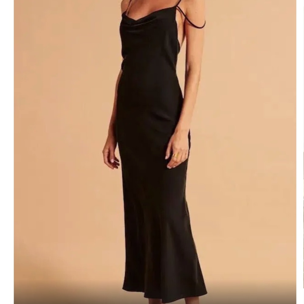 Abercrombie Cowl Neck Satin Maxi
